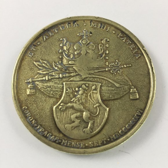 Coronation Medal Coin Ferdinand & Maria Anna Augusta 1836 German Austria Prague - Picture 3 of 5